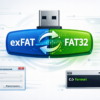 Преобразование файловой системы флешки из exFAT в FAT32