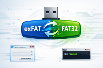 Преобразование файловой системы флешки из exFAT в FAT32