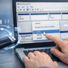 Процесс форматирования флешки в NTFS через Disk Management на ноутбуке.